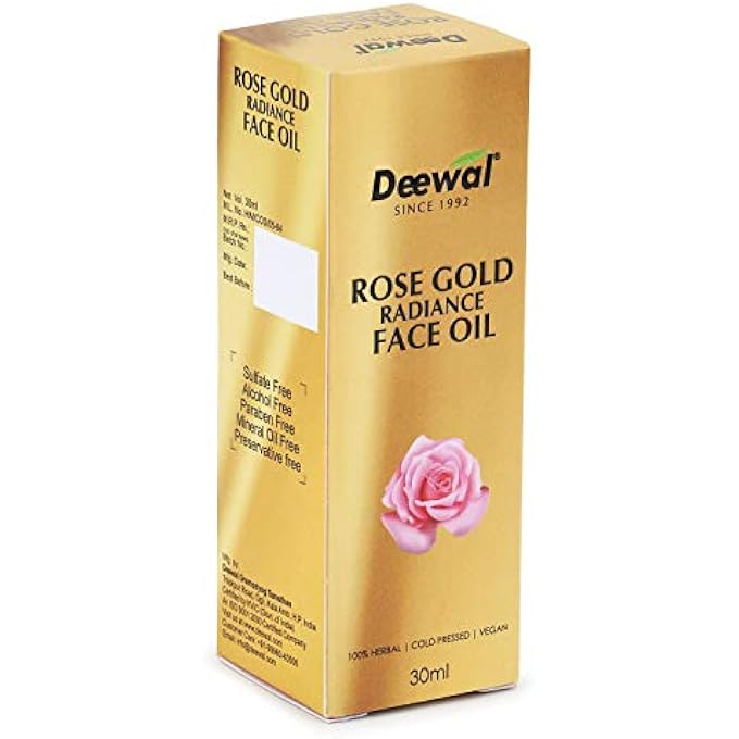 Deewal ROSE GOLD RADIANCE FACE OIL FOR MOISTURIZED, HEALTHY, DRY AND ACNE FREE SKIN FOR NATURAL GLOW, 30ML - Image 4